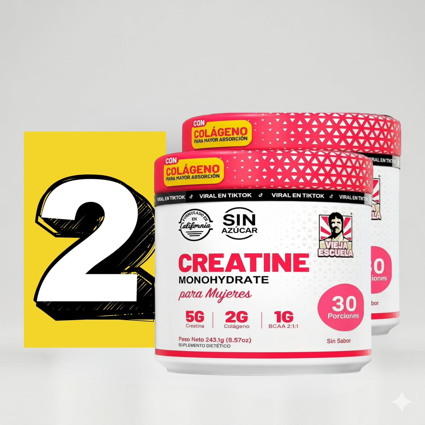 Creatina + Colágeno + BCAA | Más Fuerza y Definición Femenina