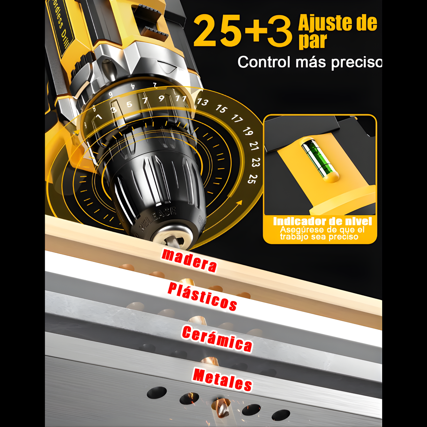 Taladro Rotomartillo Inalambrico 2 Bater