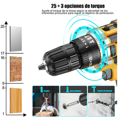 Taladro Rotomartillo Inalambrico 2 Bater
