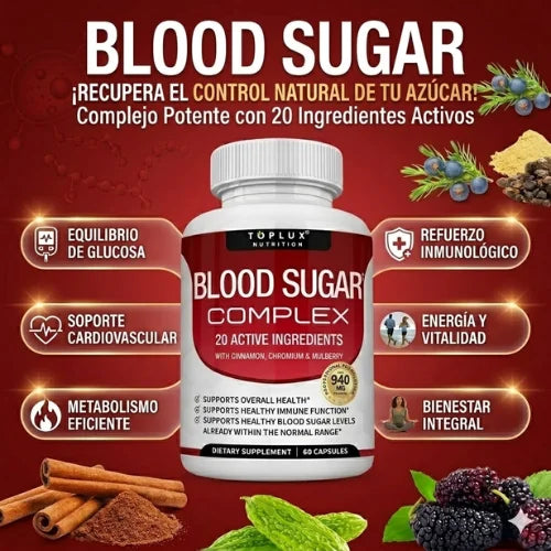OFERTA 2X1 - Blood Sugar Suplemento | Equilibrio del Azúcar y Energía Diaria