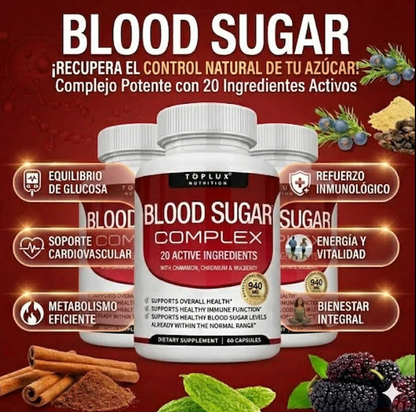 OFERTA 2X1 - Blood Sugar Suplemento | Equilibrio del Azúcar y Energía Diaria