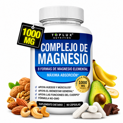 Complejo de Magnesio 8 en 1 para Más Energía y Mejor Descanso