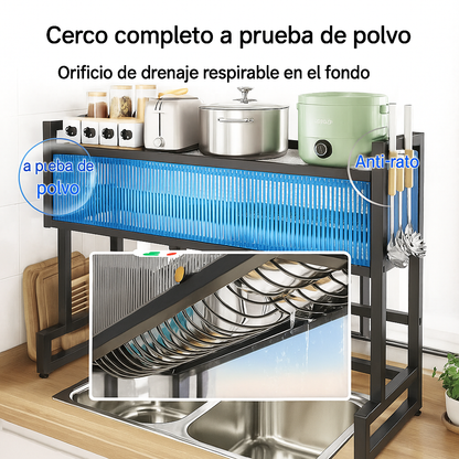 Estante de Cocina 2 en 1 | Escurridor 2 Niveles