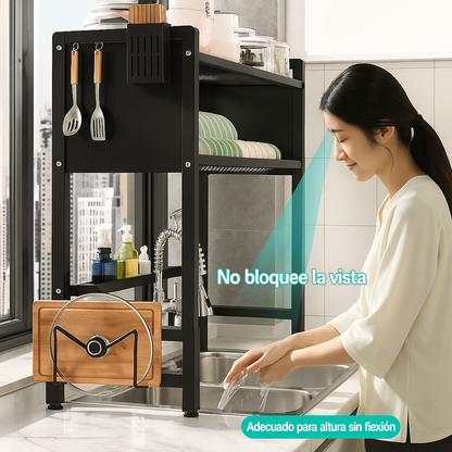 Estante de Cocina 2 en 1 | Escurridor 2 Niveles