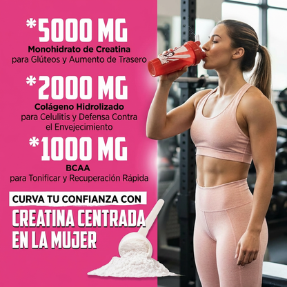 Creatina + Colágeno + BCAA | Más Fuerza y Definición Femenina
