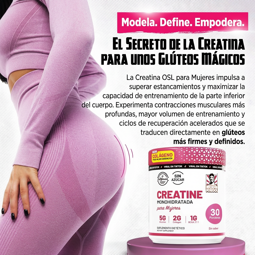 Creatina + Colágeno + BCAA | Más Fuerza y Definición Femenina