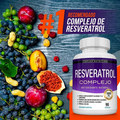 Resveratrol 1800mg - Energía, Juventud y Bienestar | Elige 1, 2 o 3 Unidades y Ahorra Más